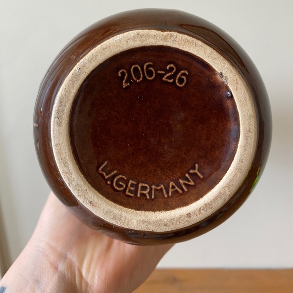 Vintage Mid Century Modern Scheurich 206 26 Lava West German Pottery Vase - Picture 3 of 3